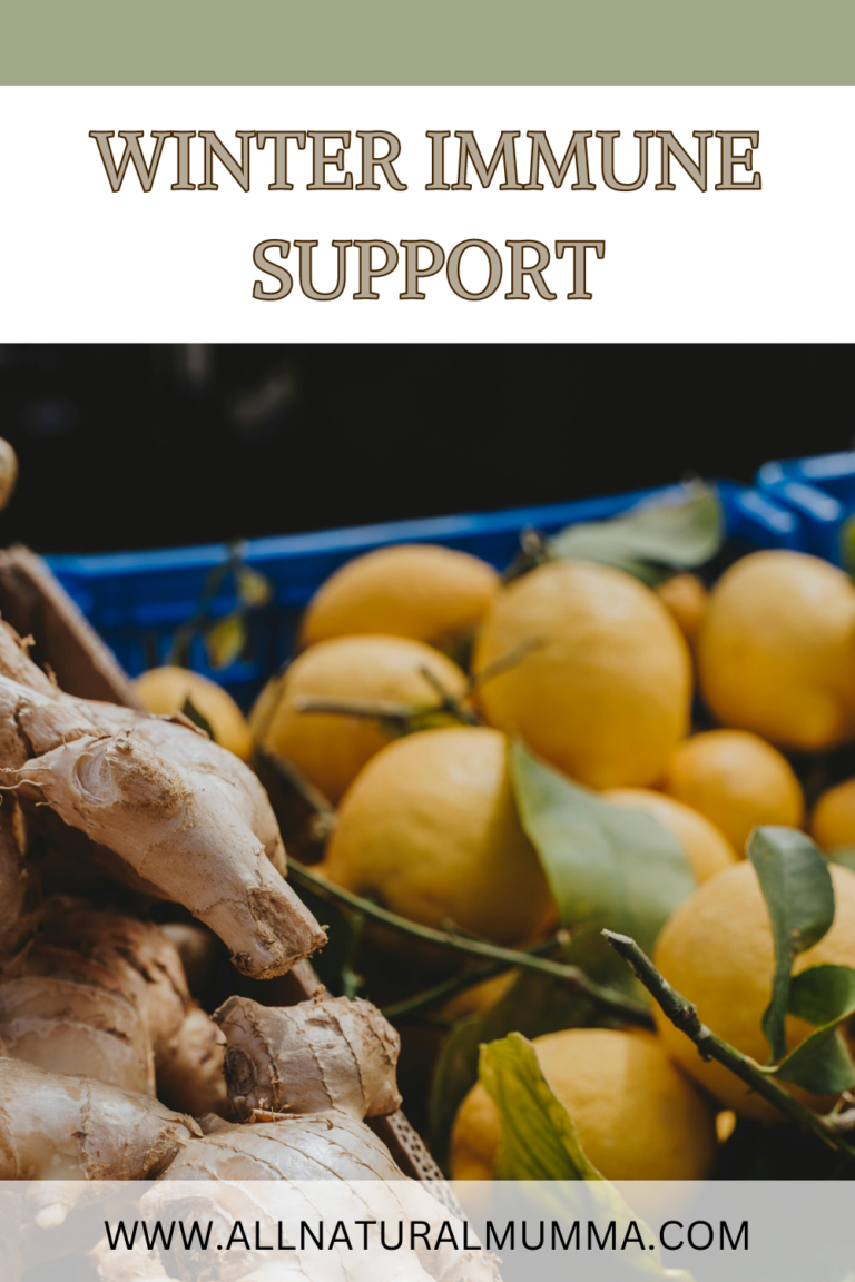 Winter Immune Support organic lemon and ginger